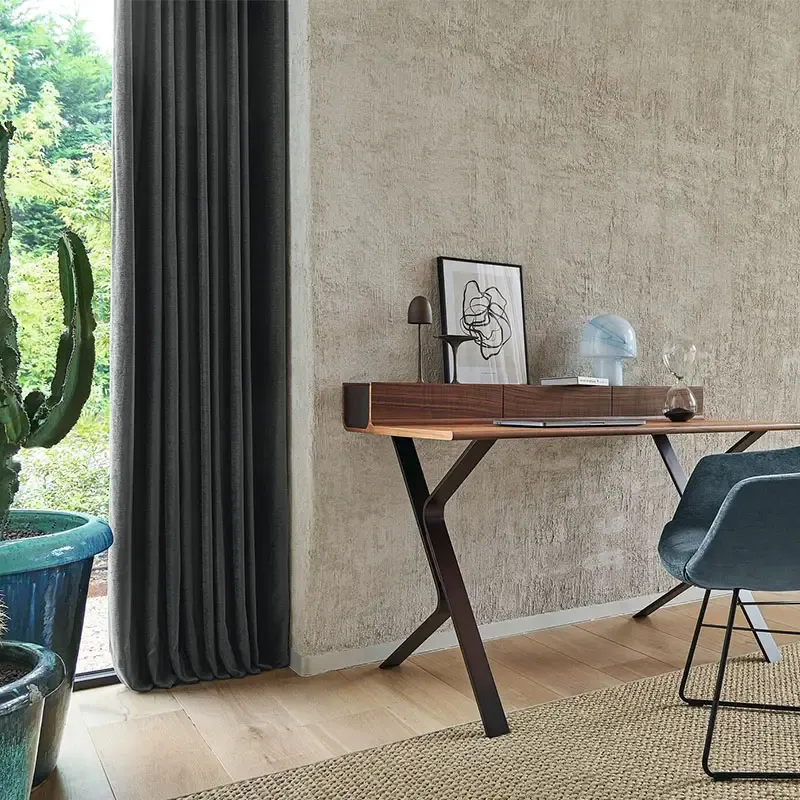 Helle Leinenvorhänge im modernen Ambiente